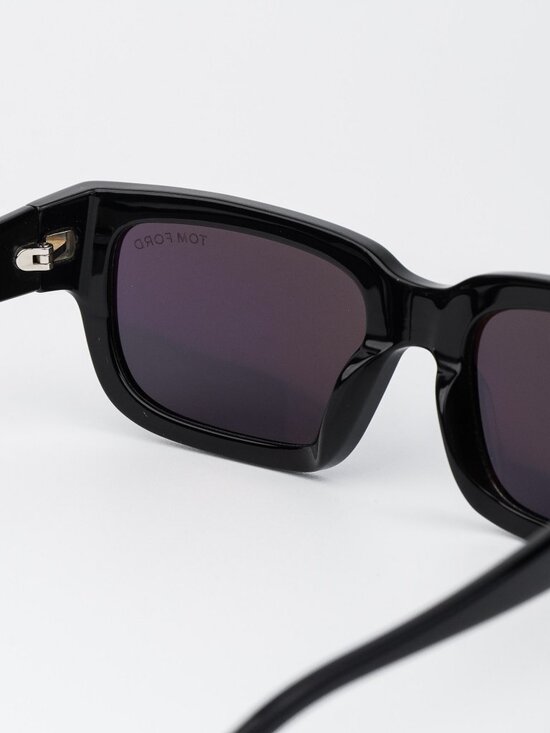 Tom Ford EZRA Women Sunglasses Black Smoke Rectangle FT1075/S 01A NEW AUTHENTIC main image 6